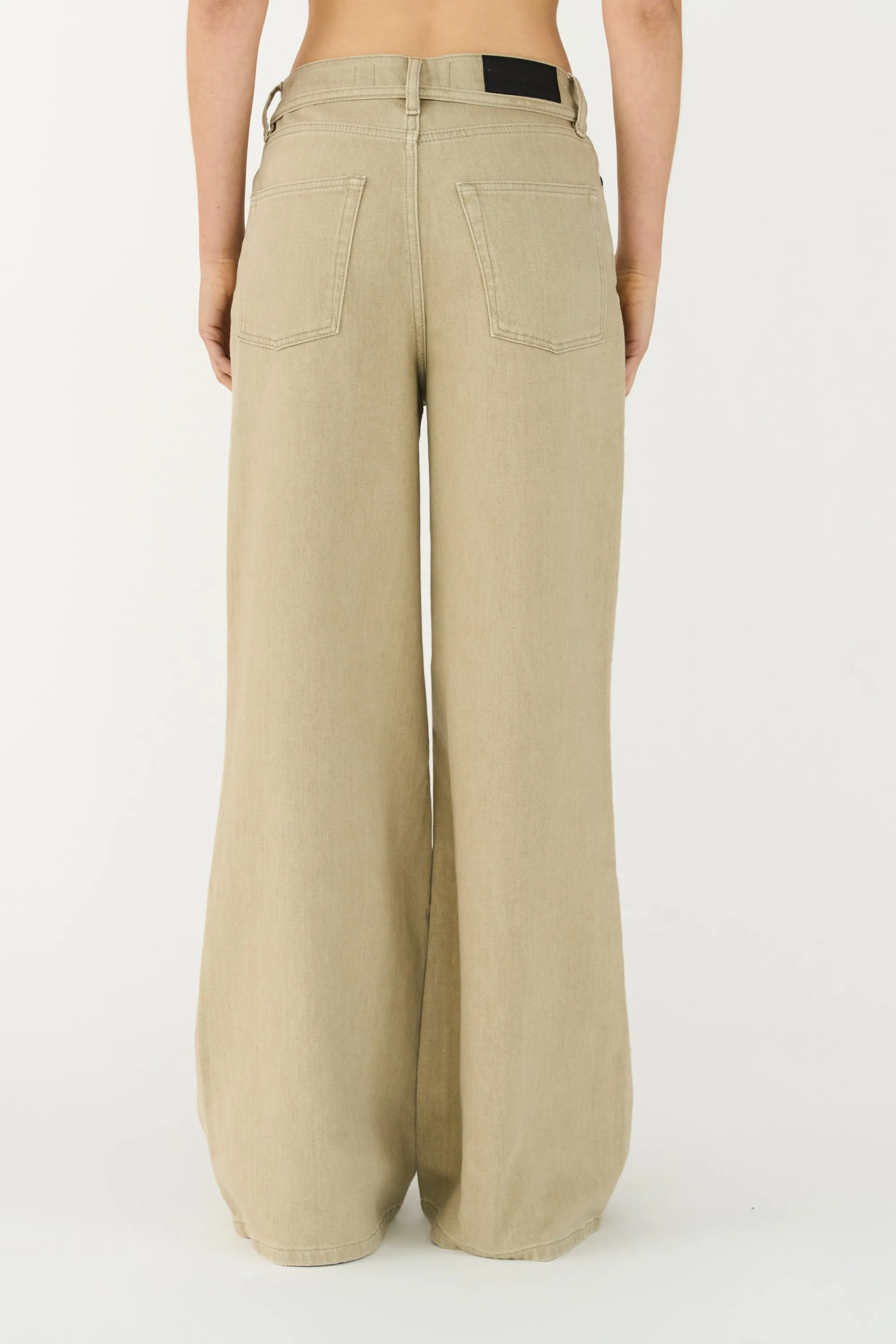 TMRW-Arizona Belted Jeans Wash Original - Khaki