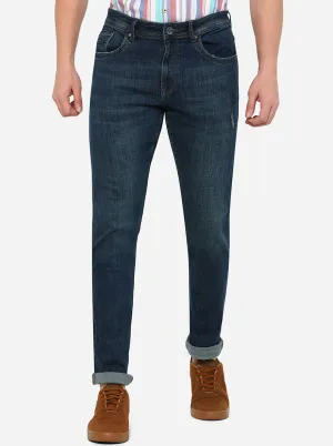 Vintage Blue Washed Straight Fit Jeans | JadeBlue