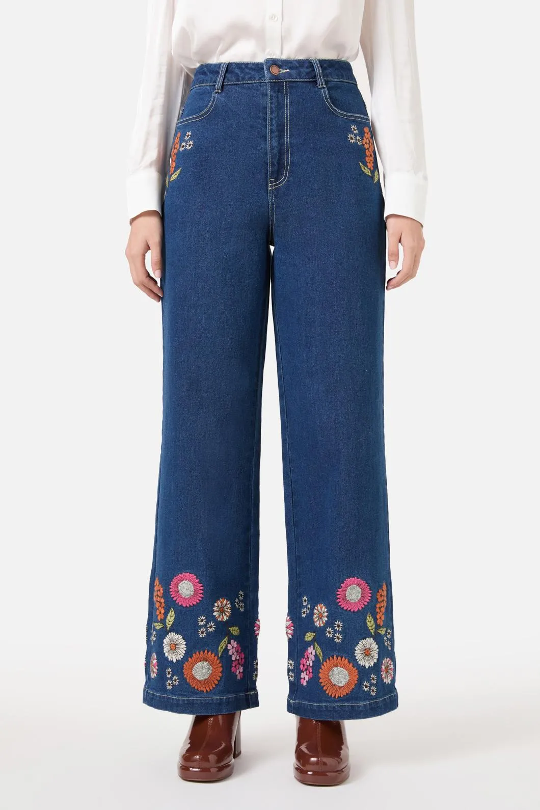 Viva Floral Embroidered Jean