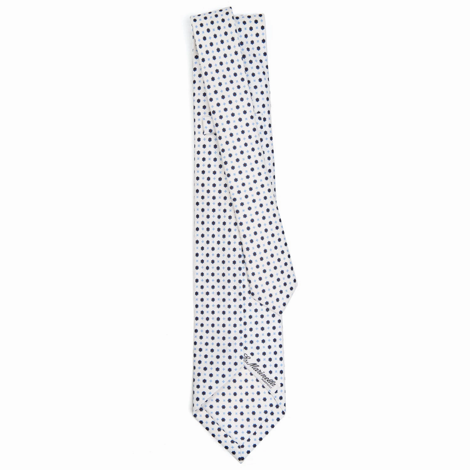 WHITE 9 FOLD SARTORIAL SILK TIE