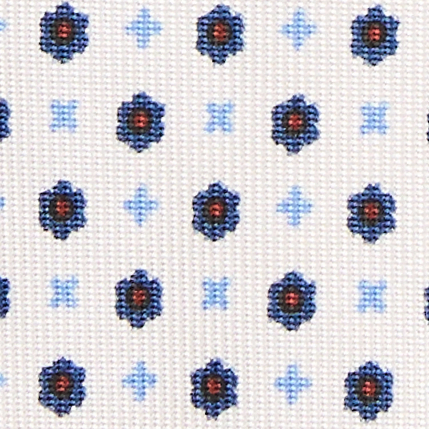 WHITE 9 FOLD SARTORIAL SILK TIE