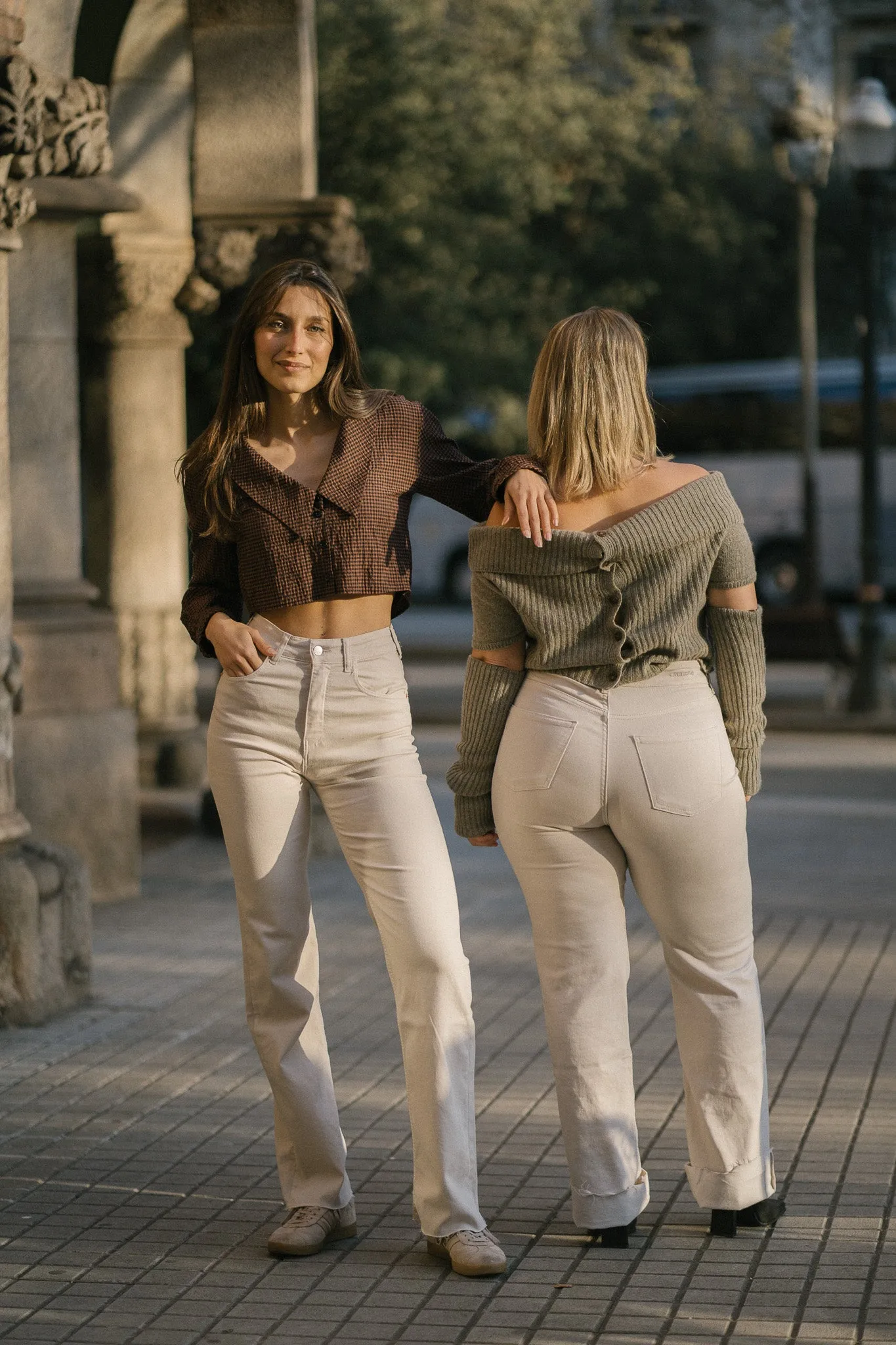 WIDELEG HIGH RISE - BEIGE