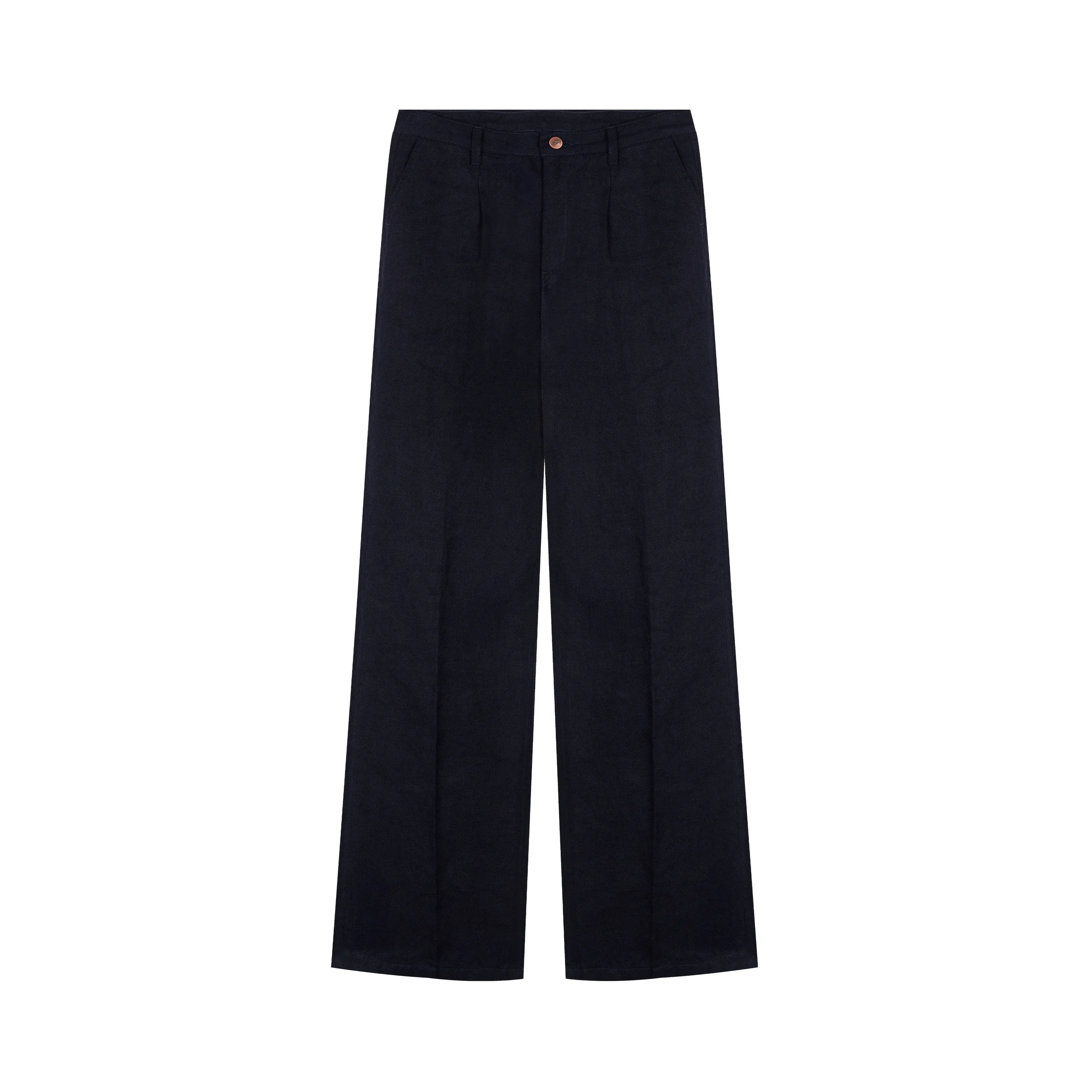 Women's high-waisted straight pants 100% Linen - Gabi