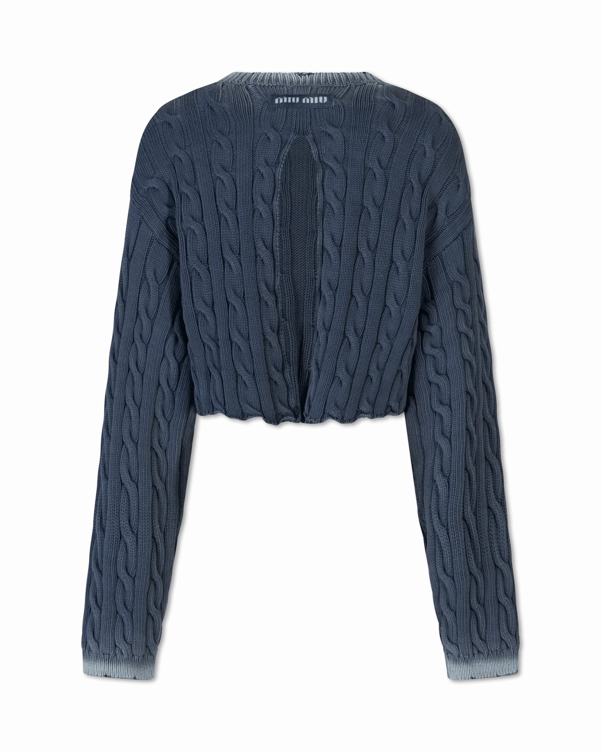 Woven Knit Cropped Sweater