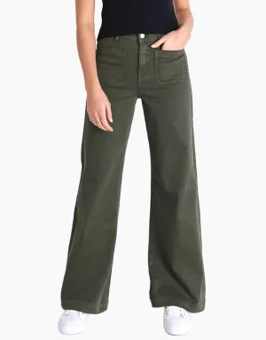 Zoey High Rise Stretch Denim Jean - Dark Khaki
