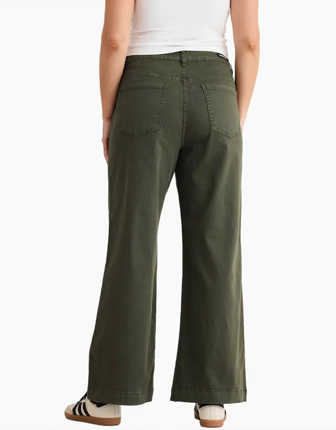 Zoey High Rise Stretch Denim Jean - Dark Khaki